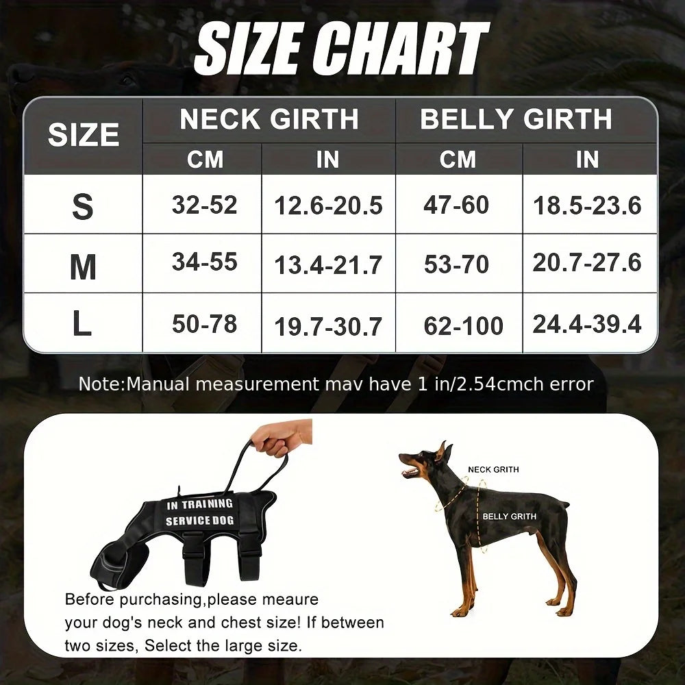 No-Pull Dog Harness with 4 Patches — Reflective Padded Vest for Medium & Large Dogs