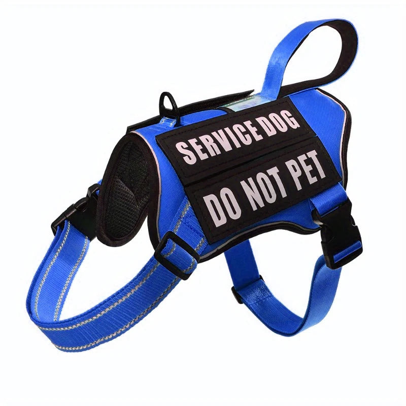No-Pull Dog Harness with 4 Patches — Reflective Padded Vest for Medium & Large Dogs