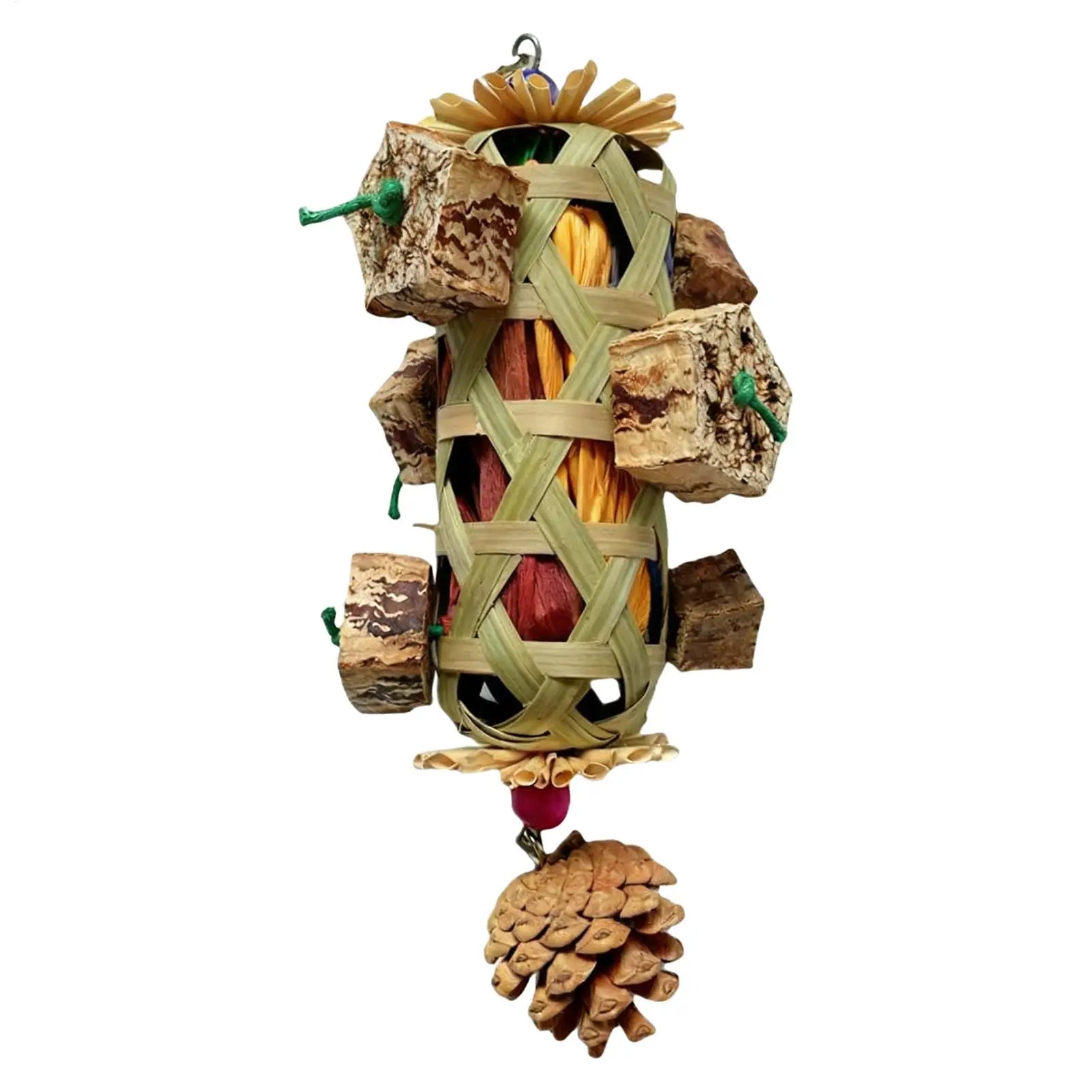 Bird Toys for Parrots Foraging Chew Pet Supplies Colorful Husk Parrot Toys for Mental Play Training Indoor Finches Lovebirds