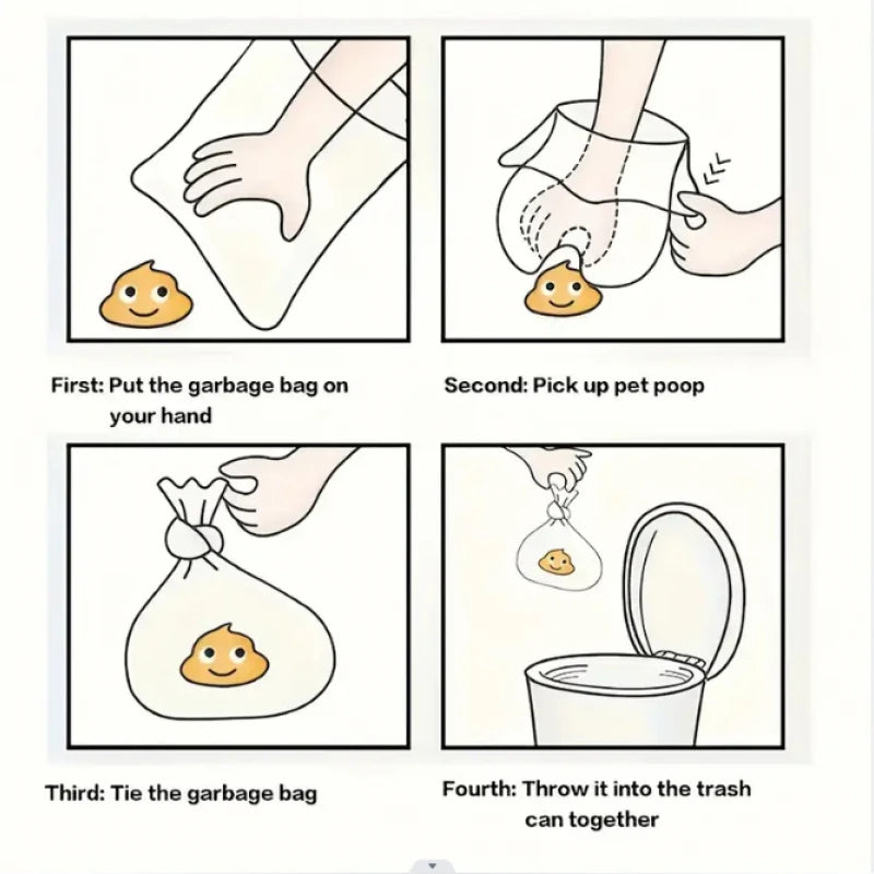 Thickened Pet Waste Bags for Dogs & Cats — 150 Bags / 10 Rolls