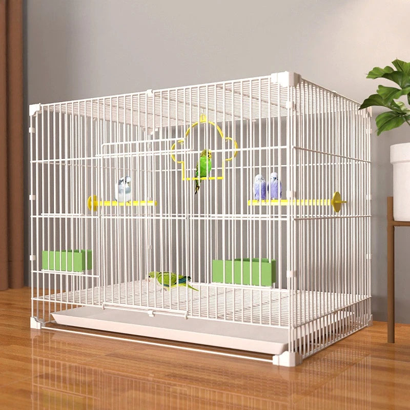 Giant Bird Cage for Parrots Cockatiels Pigeons and Rabbits Heavy Duty Metal Cage Home Use Large Capacity Easy Access Bird Cage