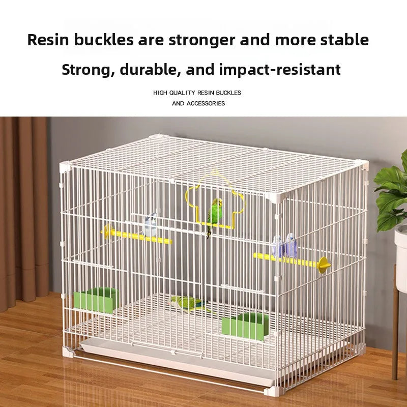 Giant Bird Cage for Parrots Cockatiels Pigeons and Rabbits Heavy Duty Metal Cage Home Use Large Capacity Easy Access Bird Cage