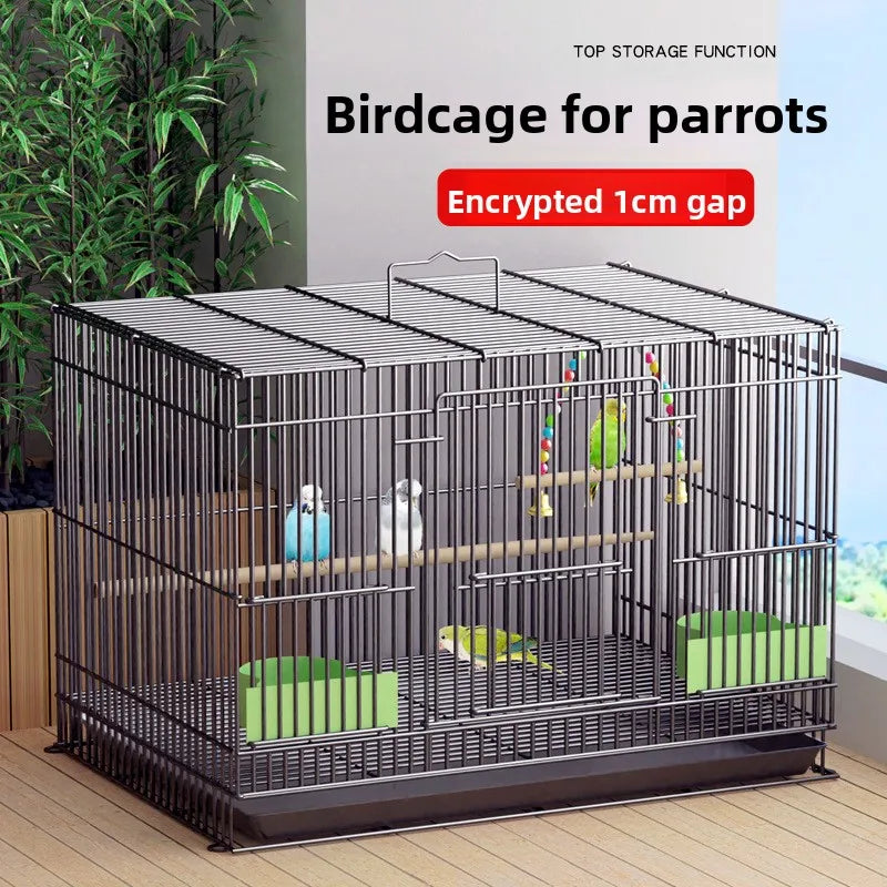 Giant Bird Cage for Parrots Cockatiels Pigeons and Rabbits Heavy Duty Metal Cage Home Use Large Capacity Easy Access Bird Cage