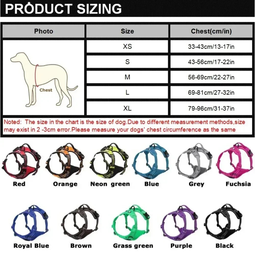 Reflective Breathable Vest Dog Harness for Small, Medium & Large Dogs