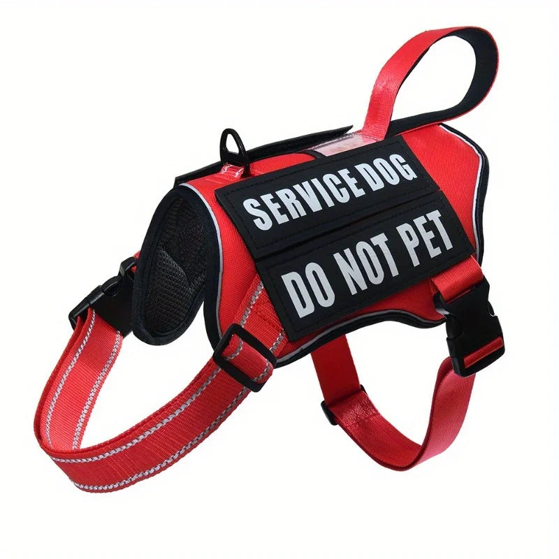 No-Pull Dog Harness with 4 Patches — Reflective Padded Vest for Medium & Large Dogs