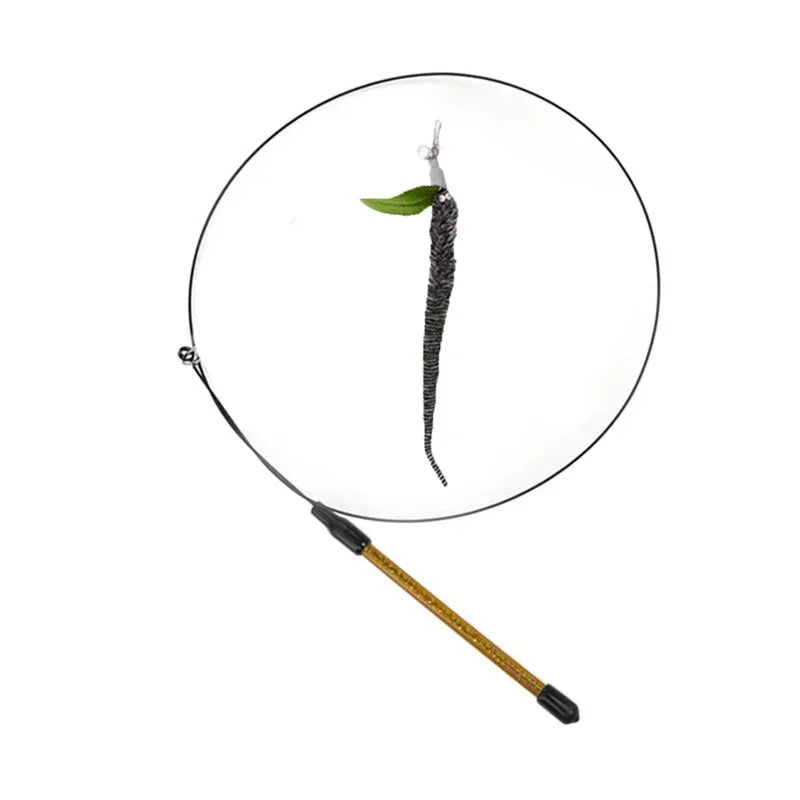 Simulation Bird Cat Toys Funny Interactive Peacock with Bell Cat Stick Toy for Kitten Playing Teaser Wand Toys Pet Cats Supplies