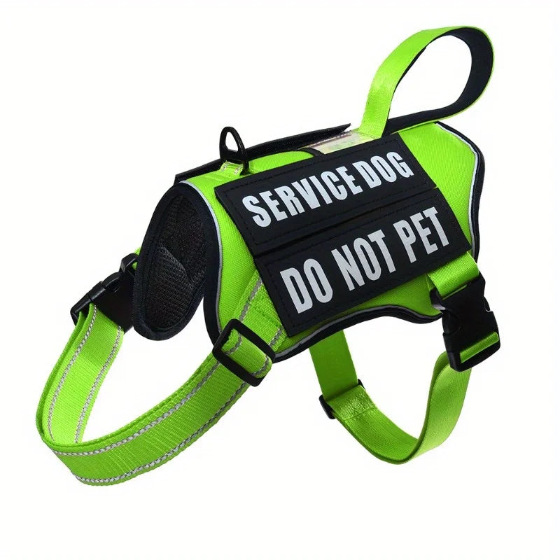 No-Pull Dog Harness with 4 Patches — Reflective Padded Vest for Medium & Large Dogs