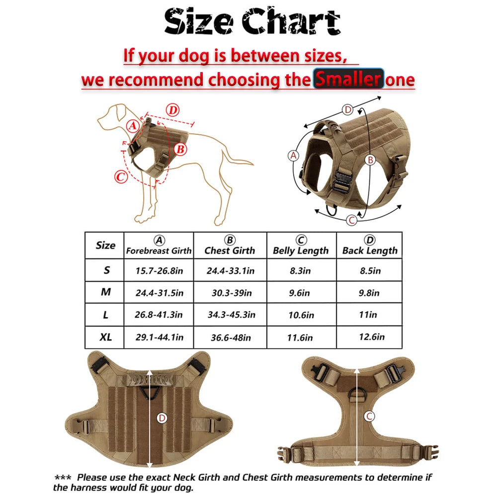 Dog Harness & Leash Set — Training Walking Vest for Medium & Large Dogs