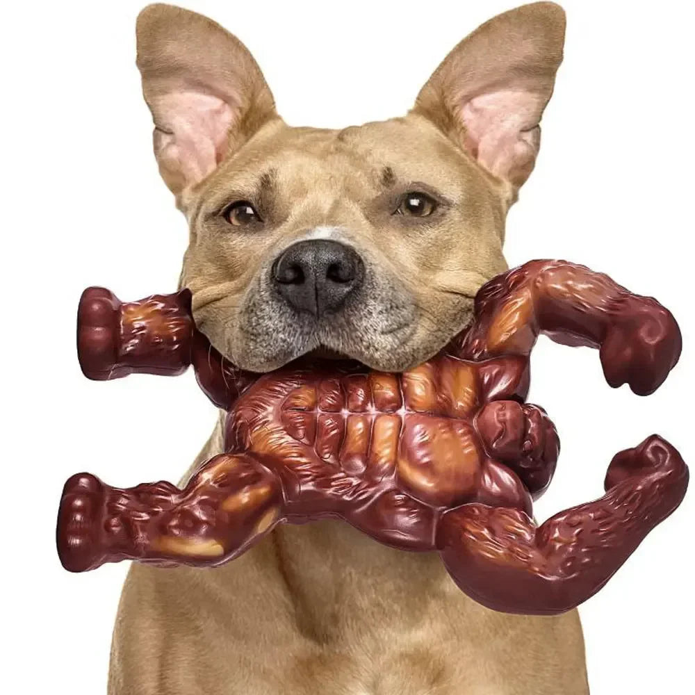 Indestructible Gorilla Dog Chew Toy for Aggressive Chewers