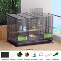 Large Metal Bird Cage with Removable Tray & Lockable Door