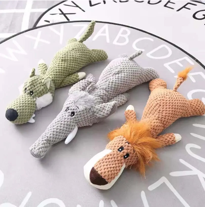 2025 Pet Dog Toys for Large Dogs Cute Plush Squeak Fleece Durable Chewing Cute Soft Pet Molar Toys Dogs Accessories 100K+ simila