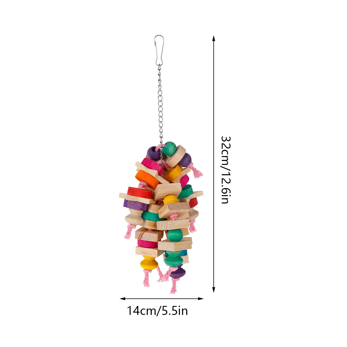 Wooden Parrot Foraging & Chewing Toy Set