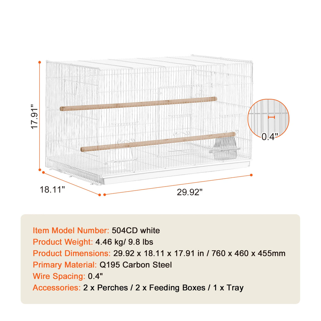 Stackable Bird Travel Cage with Handle & Perch