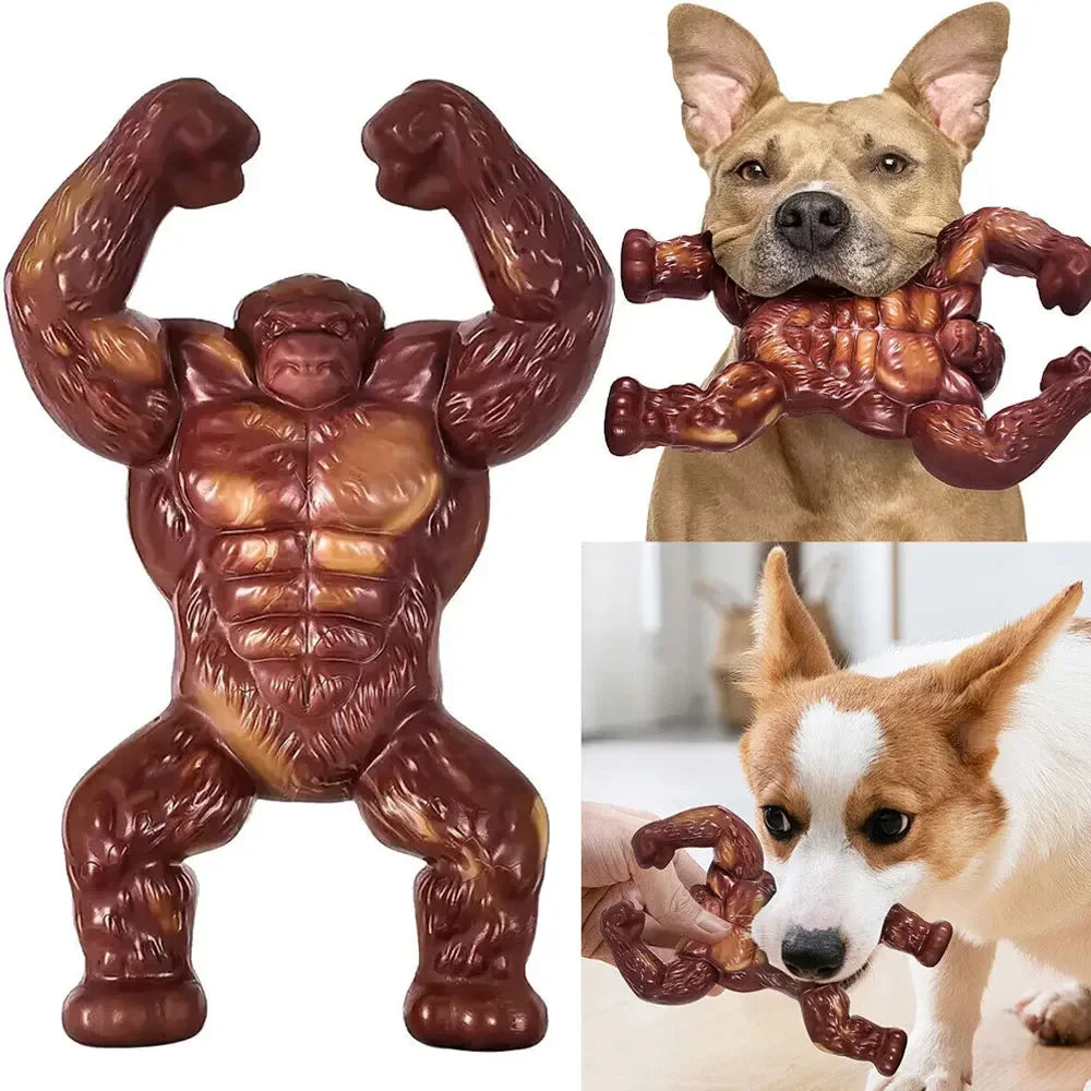 Indestructible Gorilla Dog Chew Toy for Aggressive Chewers