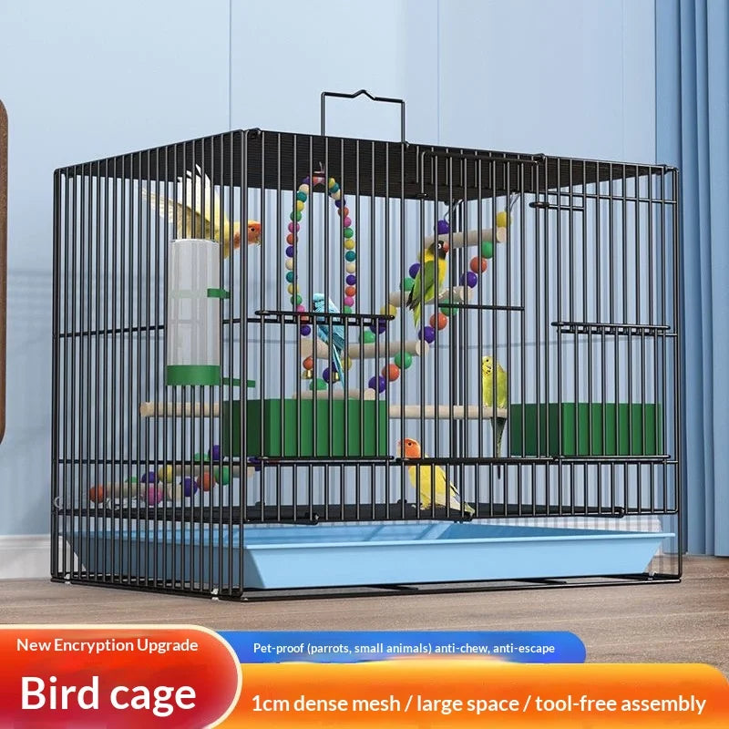 Large Metal Bird Cage with Removable Tray & Lockable Door