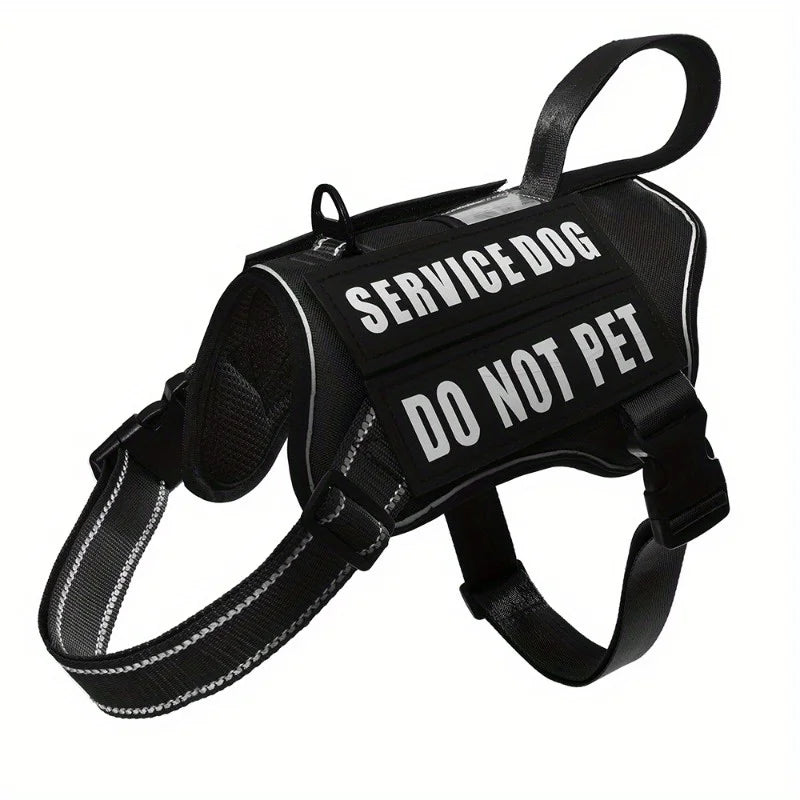 No-Pull Dog Harness with 4 Patches — Reflective Padded Vest for Medium & Large Dogs