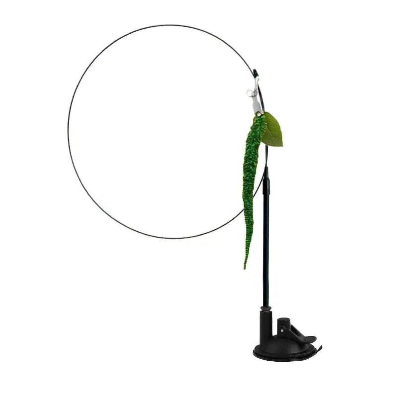 Simulation Bird Cat Toys Funny Interactive Peacock with Bell Cat Stick Toy for Kitten Playing Teaser Wand Toys Pet Cats Supplies
