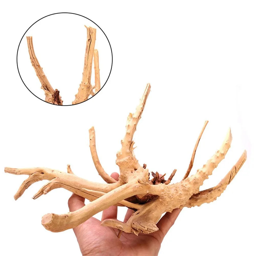 New Natural Wooden Fish Tank Decorations Plant Stum Tree Trunk Driftwood Tree Aquarium Fish  Landscaping Ornaments