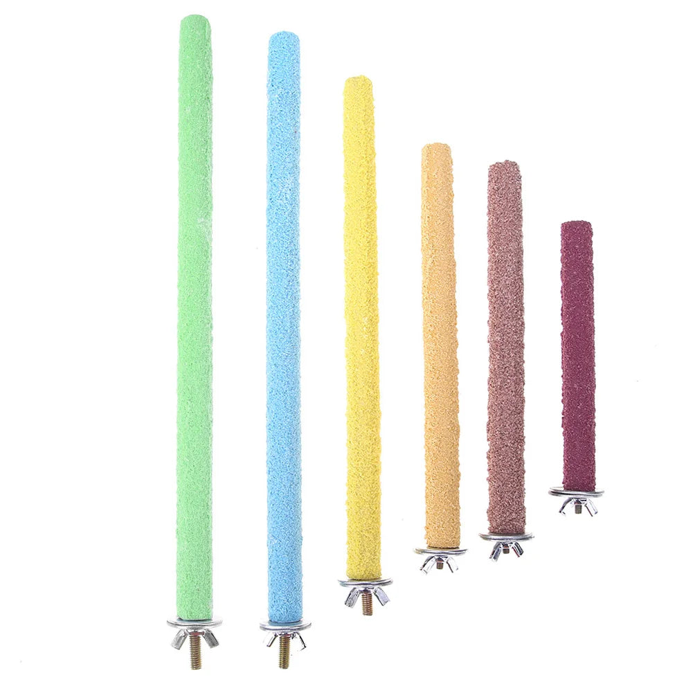 Colorful Pet Bird Chew Toys Cage Perches Stand Platform Bird Toy Paw Grinding Clean for Toys Parrot Bites Parakeet Pet Supplies