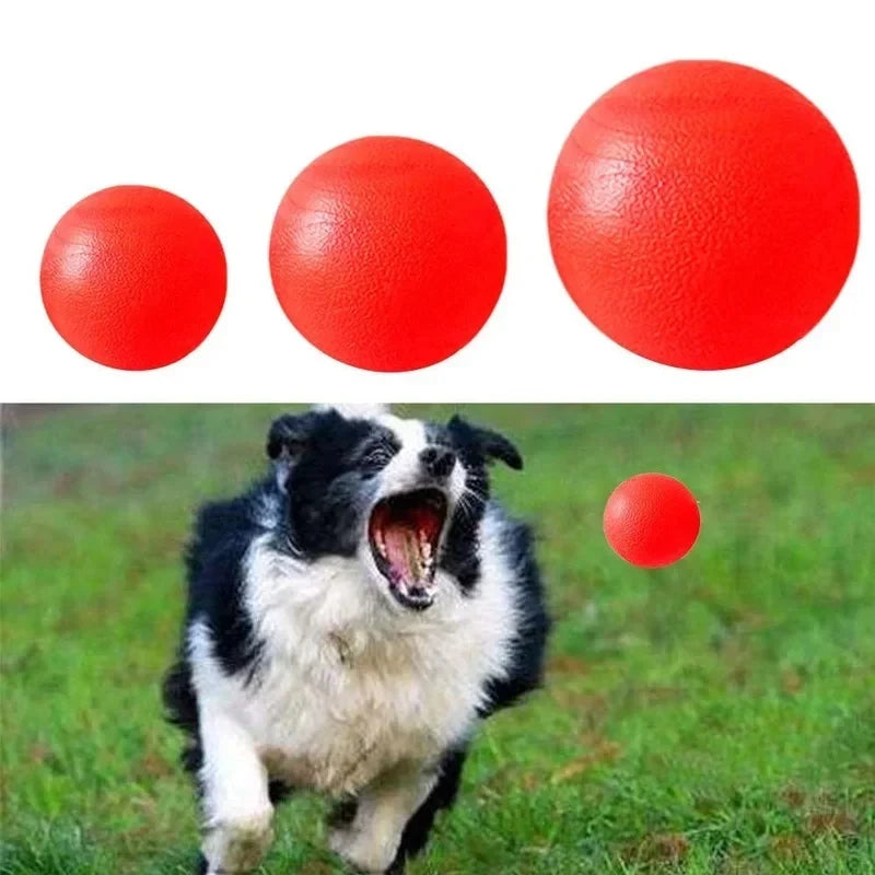 Indestructible Solid Rubber Ball Dog Toy — Fetch & Chew for Large Dogs