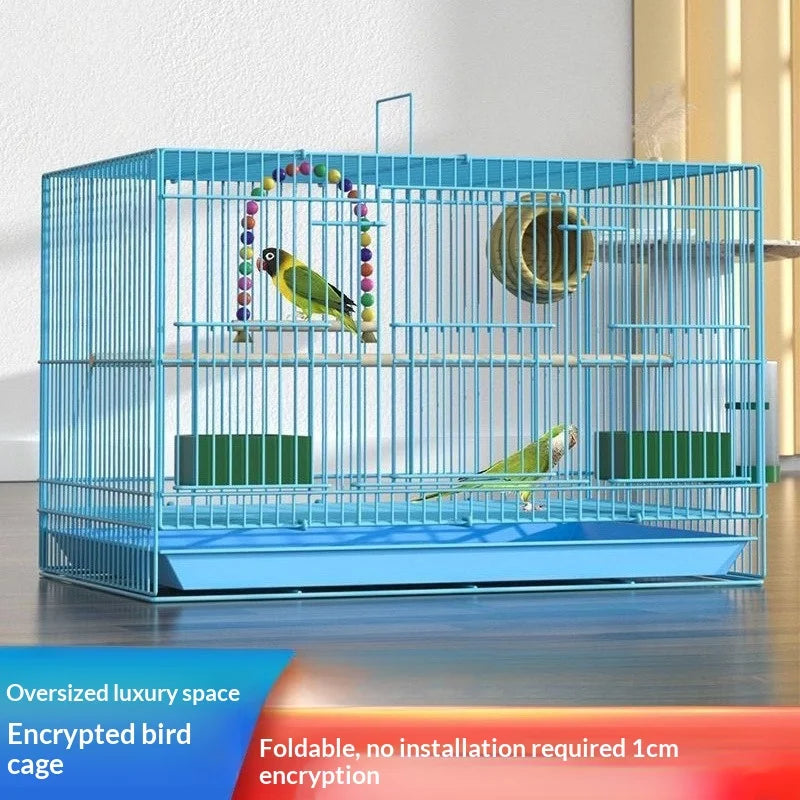 Large Metal Bird Cage with Removable Tray & Lockable Door