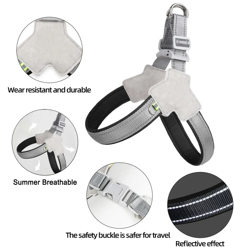 Adjustable Reflective Dog Harness for Small, Medium & Large Dogs